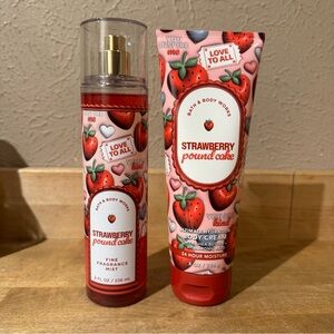 NWT Strawberry Pound Cake Hydration Cream and Fragrance Mist Bundle